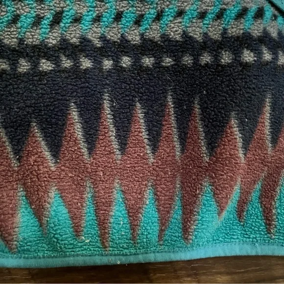 Patagonia Synchilla snap T laughing waters Aztec brown fleece pullover M read - Picture 16 of 16